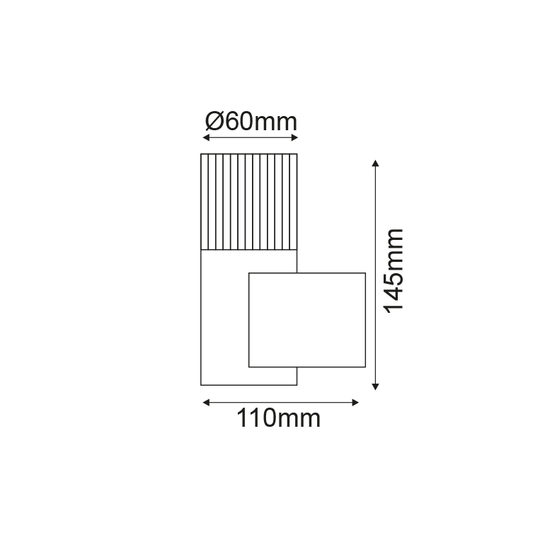 UP CLEAR 2W LED 3000K 230V GREY - ledmania.gr
