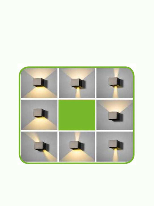 LED ΑΠΛΙΚΑ ΤΟΙΧΟΥ 230V 2X5W 616Lm 3000K 30~130° ZOOMY UPDOWN - ledmania.gr