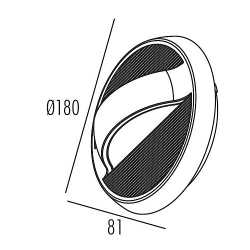 ΑΠΛΙΚΑ 2 ΔΕΣΜΕΣ 1Χ6W ΘΕΡΜΟ IP54 Φ180X81 ΜΜ - ledmania.gr