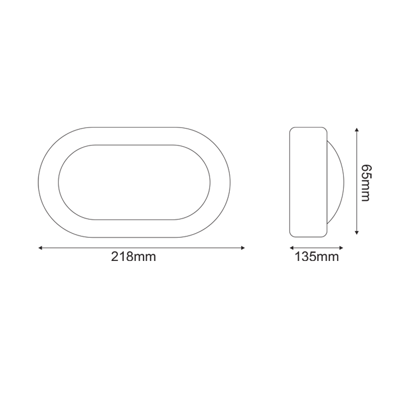 ΑΠΛΙΚΑ ΛΕΥΚΗ ΙΡ54 Ε27 max.40W 218x135x65mm RAL C3619Μ - ledmania.gr