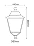# ΦΑΝΑΡΙ ΚΟΛΩΝΑΣ Φ60 ΜΑΥΡΟ ΤΕΤΡΑΓ. 450Χ900 - ledmania.gr