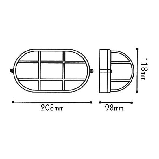 ΧΕΛΩΝΑ Ε27 208mm ΜΑΥΡΟ ΜΕ ΠΛΕΓΜΑ  RAL C0026