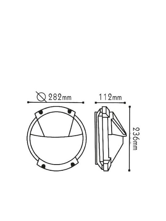ΧΕΛΩΝΑ ΓΚΡΙ ΙΡ54 Ε27 100W - ledmania.gr