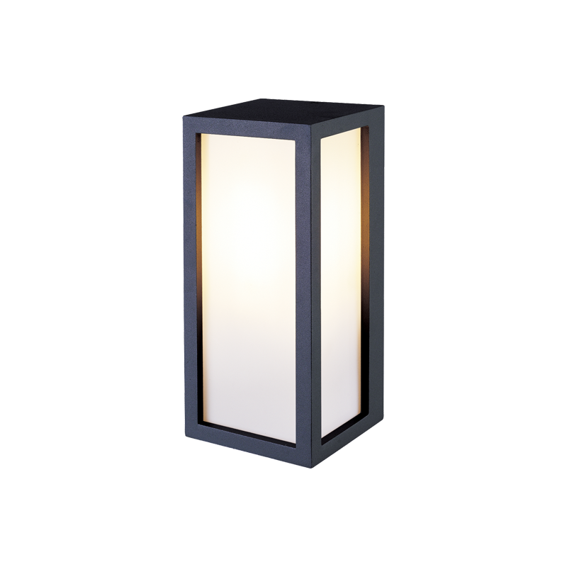 ΑΠΛΙΚΑ ΟΡΘΟΓΩΝΙΑ 3 ΟΨΕΩΝ ΦΩΤΙΣΜΟΥ E27 18W IP54 RAL7016M - ledmania.gr