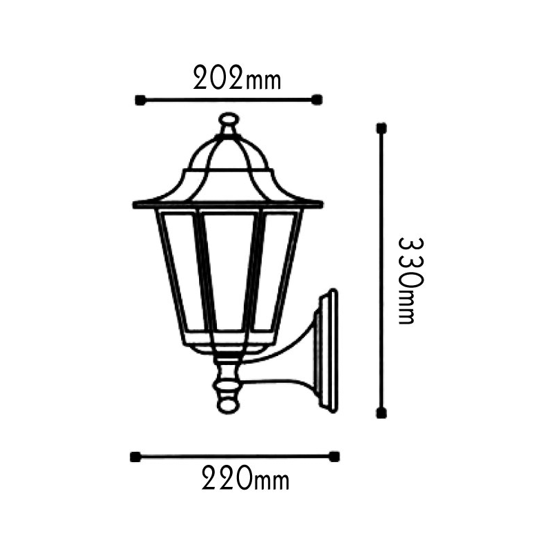 ΦΑΝΑΡΙ ΤΟΙΧΟΥ ΠΡΑΣΙΝΟ ΜΑΥΡΟ ΙΡ44 Ε27 60W ΚΑΤΩ - ledmania.gr