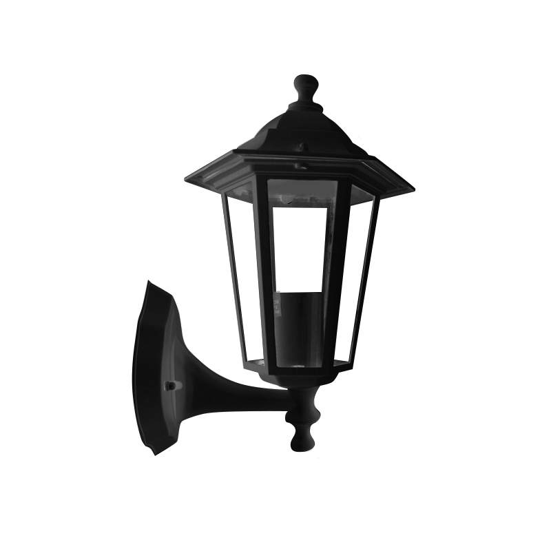 ΦΑΝΑΡΙ ΤΟΙΧΟΥ ΜΑΥΡΟ ΙΡ44 Ε27 60W ΠΑΝΩ  RAL C0026 - ledmania.gr