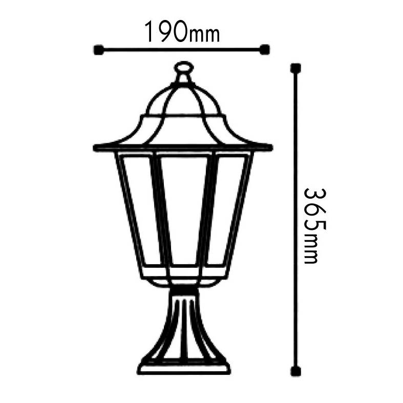 LATERN HEXAGON RUST E27 BASE - ledmania.gr