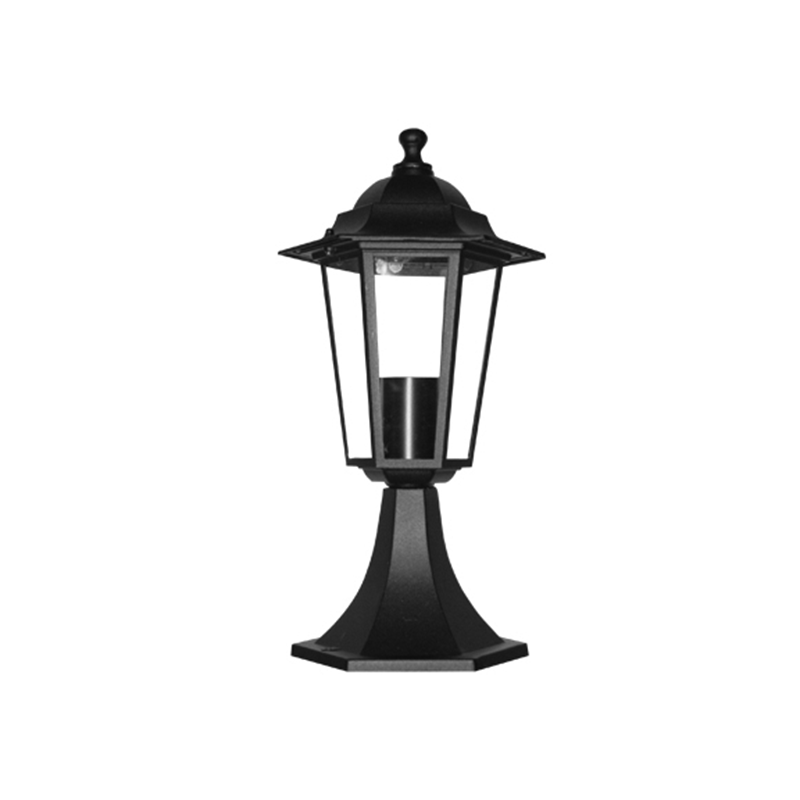 ΦΑΝΑΡΙ ΚΟΛΩΝΑΣ ΜΑΥΡΟ ΙΡ44 Ε27 60W RAL C0026 - ledmania.gr