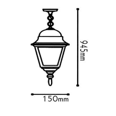 ΦΑΝΑΡΙ ΚΡΕΜΑΣΤΟ ΧΡΥΣΟ ΜΑΥΡΟ ΙΡ44 Ε27 60W - ledmania.gr