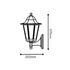 ΦΑΝΑΡΙ ΤΟΙΧΟΥ ΜΑΥΡΟ ΙΡ44 Ε27 60W ΠΑΝΩ  RAL C0026 - ledmania.gr