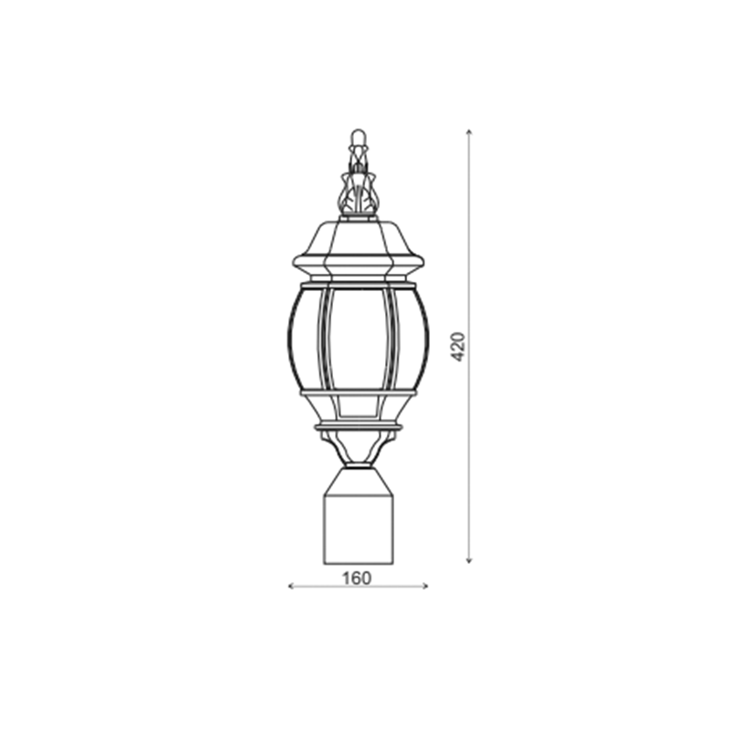 ΦΑΝΑΡΙ ΕΠΙΤΟΙΧΟ ΜΑΥΡΟ ΙΡ44 Ε27 max.60W  RAL C0026 - ledmania.gr