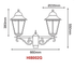 ΦΑΝΑΡΙ ΚΟΛΩΝΑΣ ΓΚΡΙ ΔΙΠΛΟ Φ60 RAL7016M - ledmania.gr