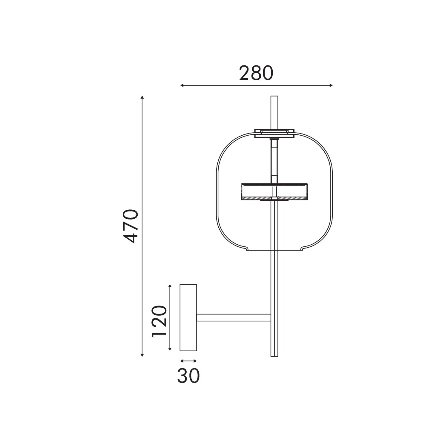 ΦΩΤΙΣΤΙΚΟ ΤΟΙΧΟΥ ACA HM17760 ΟΡΕΙΧΑΛΚΟΣ ΦΙΜΕ LED 7W 3000K IP20 L28XW22XH48CM
