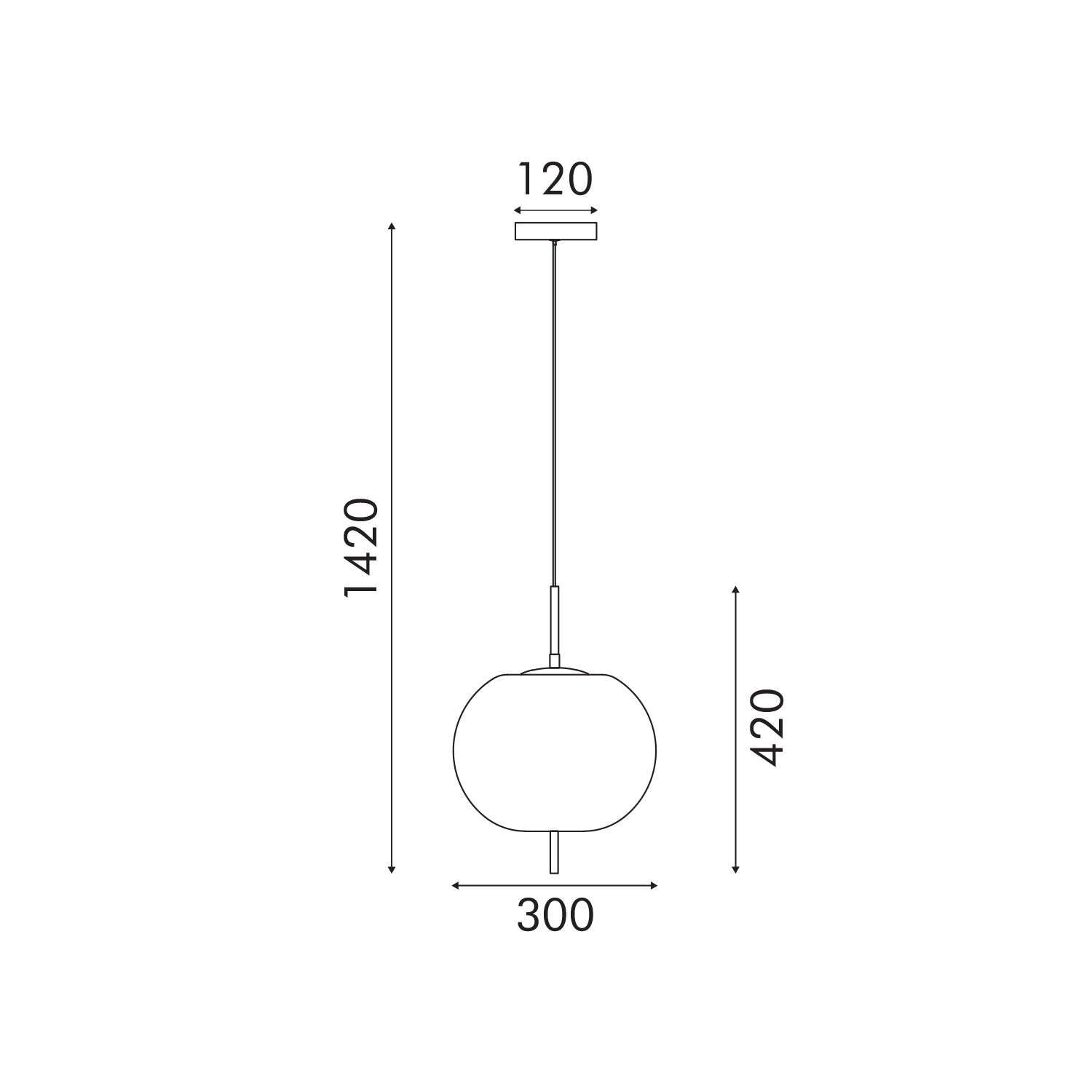 ΚΡΕΜΑΣΤΟ ΦΩΤΙΣΤΙΚΟ ACA HM232B ΟΡΕΙΧΑΛΚΟΣ ΦΙΜΕ LED 5W 3000K IP20 D30XH120CM