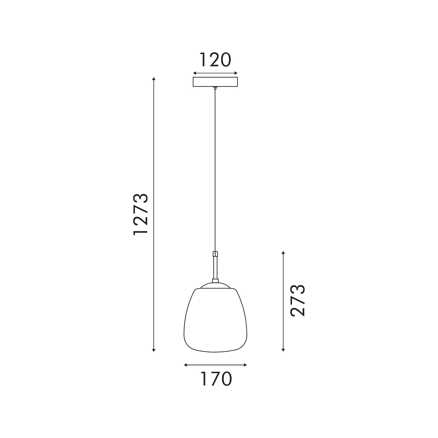 ΚΡΕΜΑΣΤΟ ΦΩΤΙΣΤΙΚΟ ACA HM2357A ΜΑΥΡΟ ΦΙΜΕ LED 5W 3000K IP20 D17XH120CM