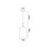 ΚΡΕΜΑΣΤΟ ΦΩΤΙΣΤΙΚΟ ACA HM2357B ΜΑΥΡΟ ΚΕΧΡΙΜΠΑΡΙ LED 5W 3000K IP20 D19XH120CM
