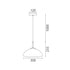 ΚΡΕΜΑΣΤΟ ΦΩΤΙΣΤΙΚΟ ACA HM2357C ΜΑΥΡΟ ΦΙΜΕ LED 5W 3000K IP20 D30XH120CM