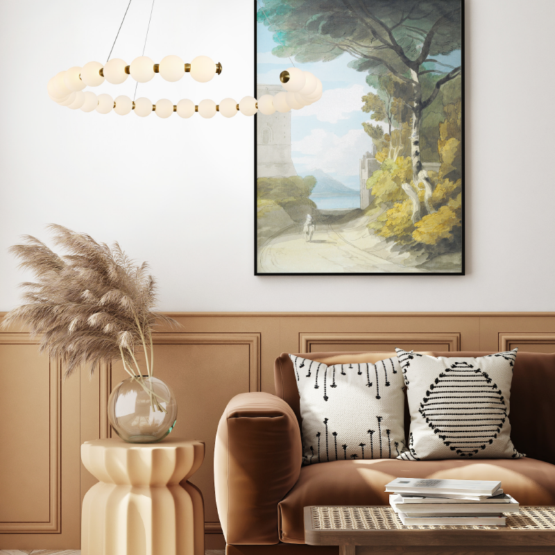 ΚΡΕΜΑΣΤΟ Φ/Σ LED 40W 3000LM 3000K IP20 ΧΡΥΣΟ ΑΛΟΥΜΙΝΙΟ + ΑΚΡΥΛΙΚΟ - ledmania.gr