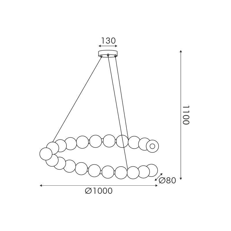 ΚΡΕΜΑΣΤΟ Φ/Σ LED 40W 3000LM 3000K IP20 ΧΡΥΣΟ ΑΛΟΥΜΙΝΙΟ + ΑΚΡΥΛΙΚΟ - ledmania.gr