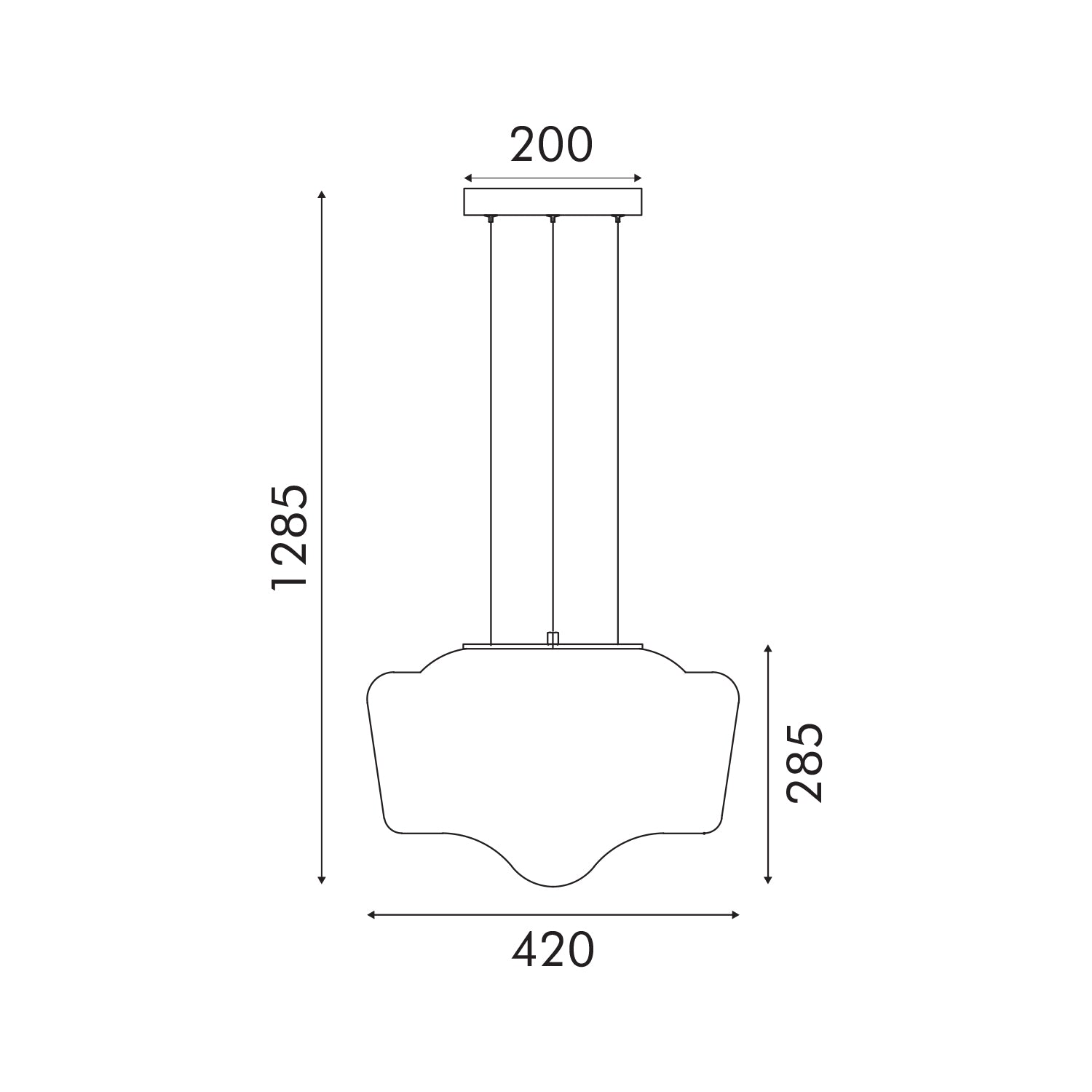 ΚΡΕΜΑΣΤΟ ΦΩΤΙΣΤΙΚΟ ACA HM2460AM ΜΑΥΡΟ ΚΕΧΡΙΜΠΑΡΙ LED 12W 3000K IP20 D42XH120CM