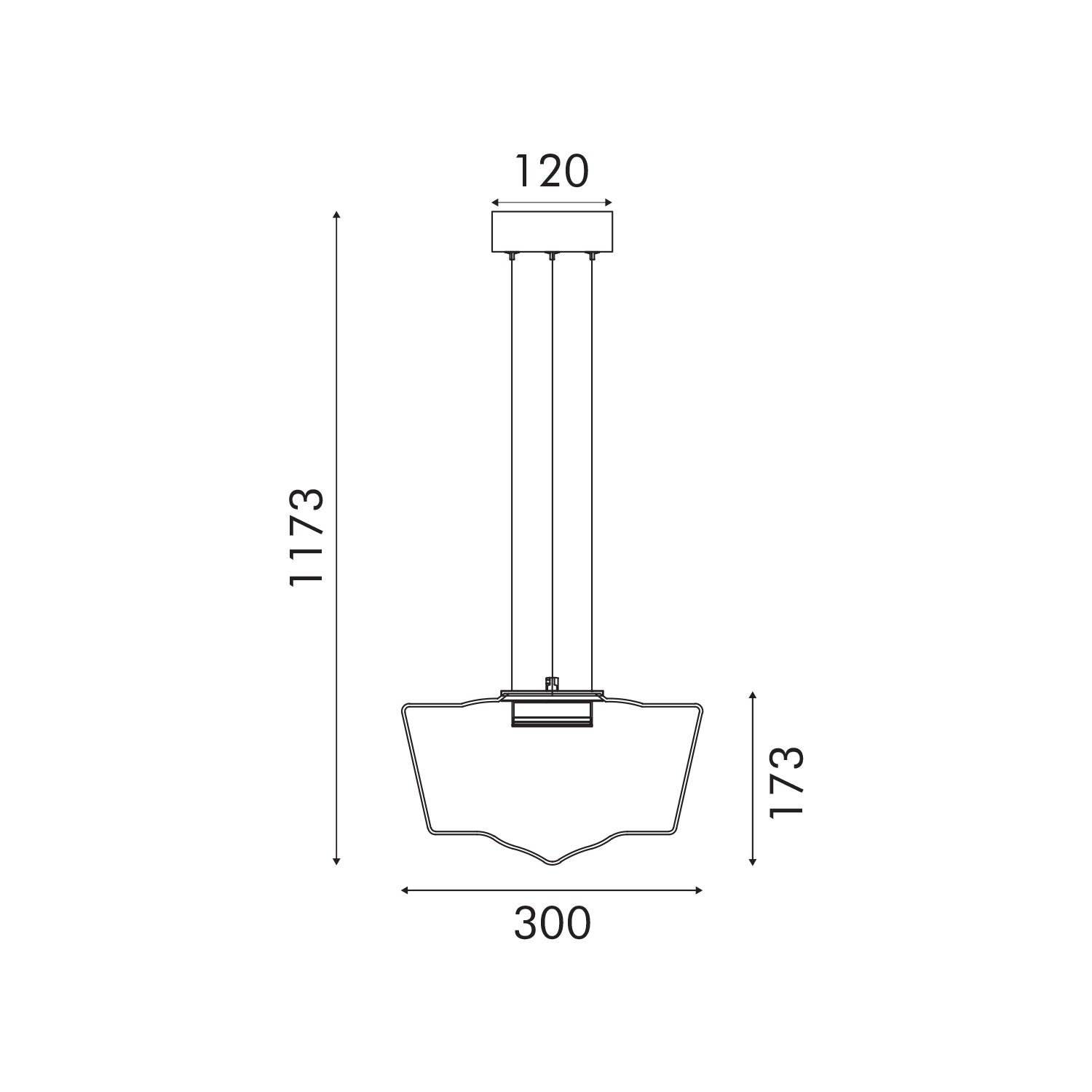 ΚΡΕΜΑΣΤΟ ΦΩΤΙΣΤΙΚΟ ACA HM2460CL ΜΑΥΡΟ ΔΙΑΦΑΝΕΣ LED 12W 3000K IP20 D30XH120CM