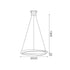 HARMONY ΚΡΕΜΑΣΤΟ Φ/Σ LED 32W 2500LM CCT IP20 ΧΡΥΣΟ ΜΕΤΑΛΛΙΚΟ + ΑΚΡΥΛΙΚΟ