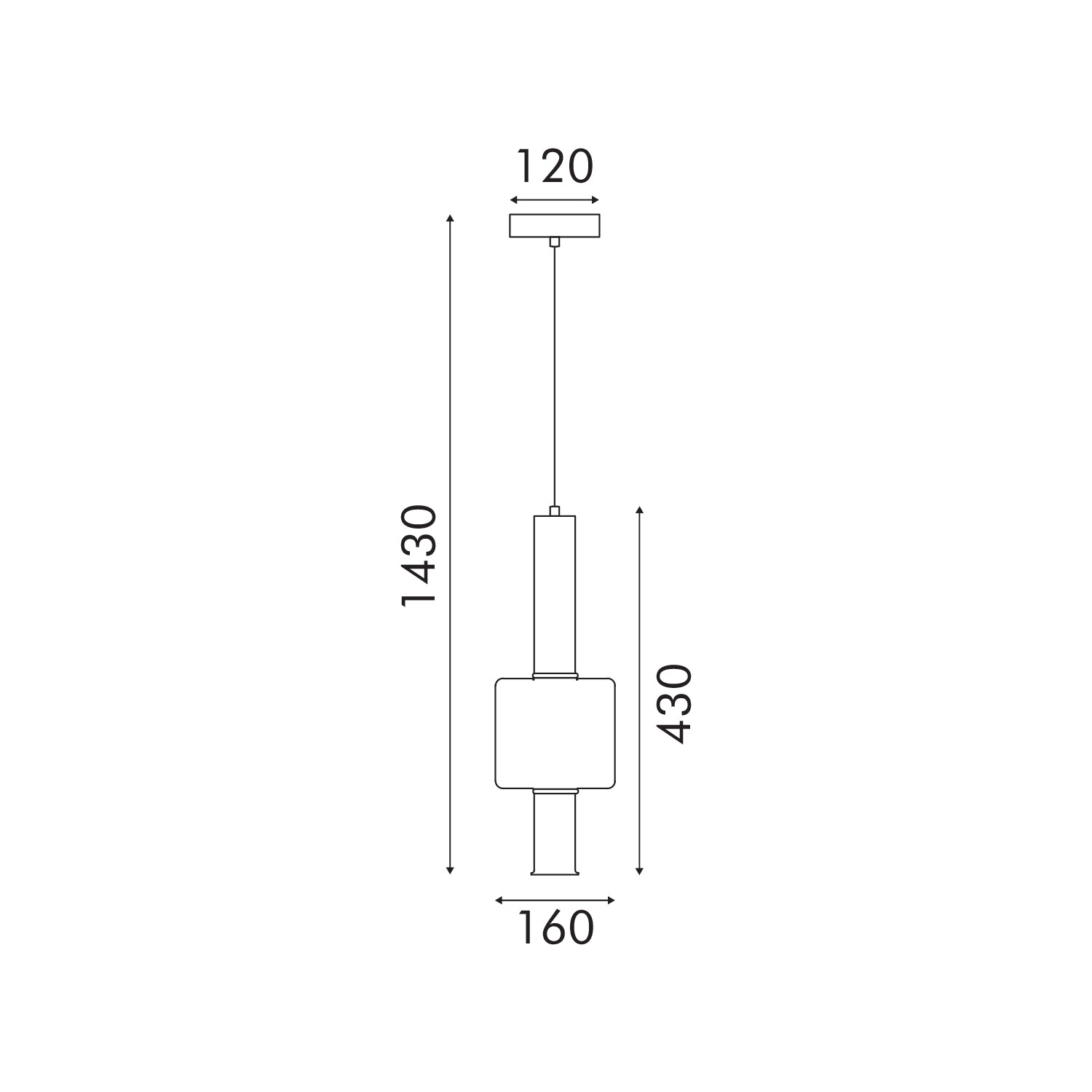 ΚΡΕΜΑΣΤΟ ΦΩΤΙΣΤΙΚΟ ACA HM250261C ΧΡΥΣΟ ΔΙΑΦΑΝΕΣ COB 5W 3000K IP20 D16XH120CM