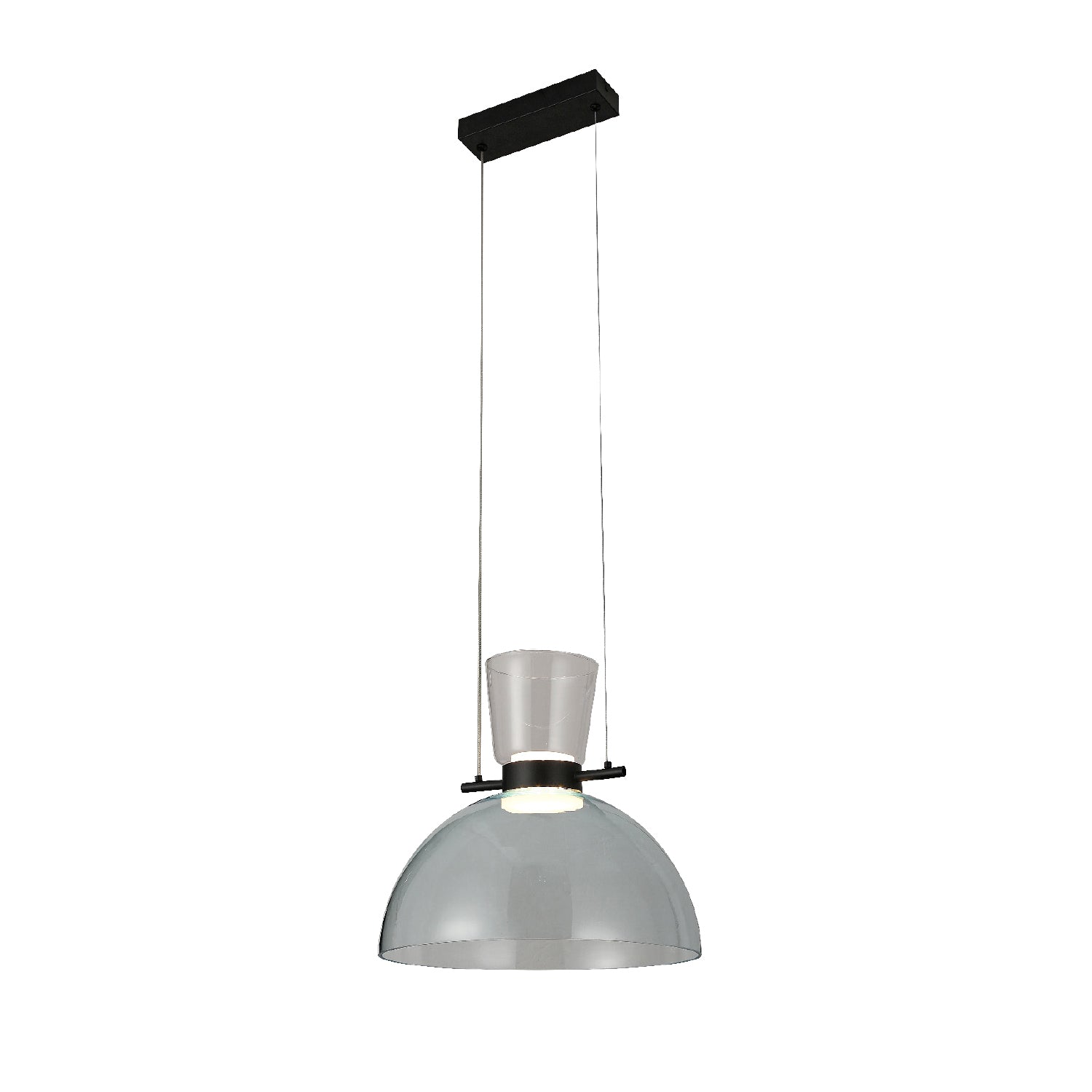 ΚΡΕΜΑΣΤΟ ΦΩΤΙΣΤΙΚΟ ACA HM250454 ΜΑΥΡΟ ΔΙΑΦΑΝΕΣ LED 10W 3000K IP20 D40XH120CM
