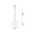 ΚΡΕΜΑΣΤΟ ΦΩΤΙΣΤΙΚΟ ACA HM25126CL ΑΣΗΜΙ ΔΙΑΦΑΝΕΣ LED 12W 3000K IP20 D45XH120CM