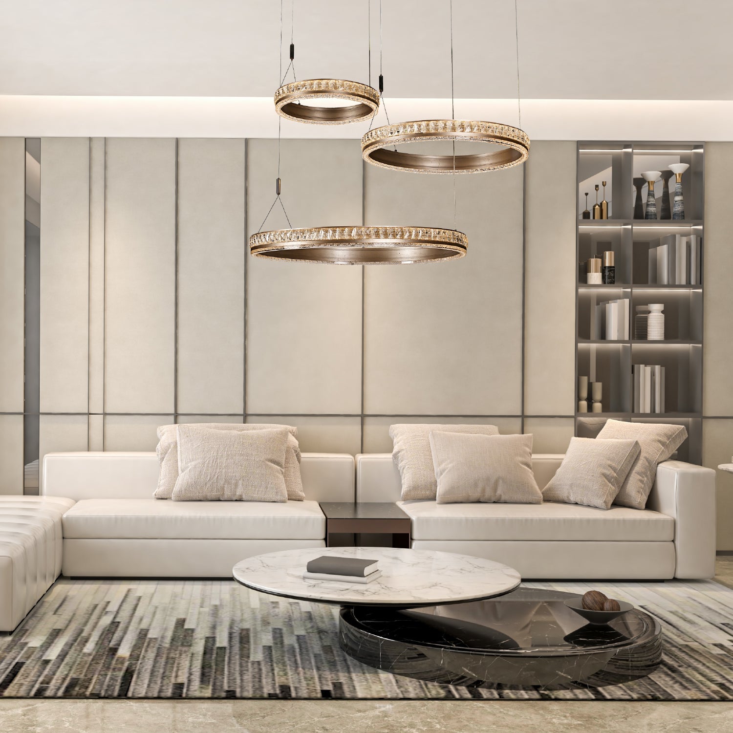ΚΡΕΜΑΣΤΟ ΦΩΤΙΣΤΙΚΟ ACA HM25142L ΓΑΛΛΙΚΟ ΧΡΥΣΟ LED 90W 2700K-3000K-4000K IP20 L100XW80XH120CM