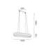 ΚΡΕΜΑΣΤΟ ΦΩΤΙΣΤΙΚΟ ACA HM251441 ΧΡΥΣΟ LED 60W 2700K-3000K-4000K IP20 L110XW36XH120CM