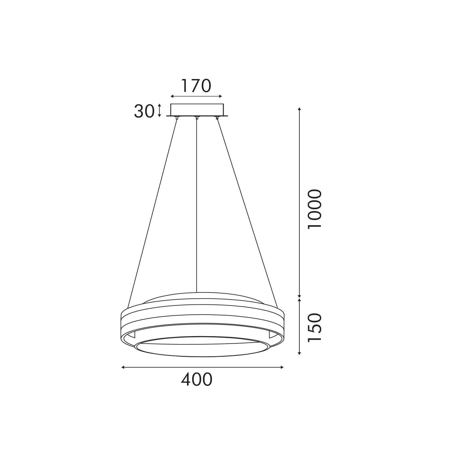 ΚΡΕΜΑΣΤΟ ΦΩΤΙΣΤΙΚΟ ACA HM251444 ΧΡΥΣΟ LED 36W 2700K-3000K-4000K IP20 D40XH120CM