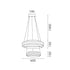 ΚΡΕΜΑΣΤΟ ΦΩΤΙΣΤΙΚΟ ACA HM25144R ΧΡΥΣΟ LED 70W 2700K-3000K-4000K IP20 D60+D40XH120CM