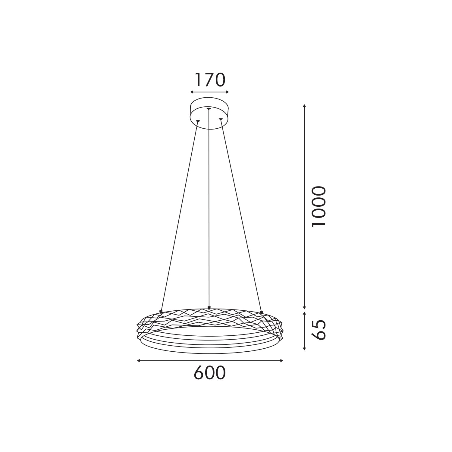 ΚΡΕΜΑΣΤΟ ΦΩΤΙΣΤΙΚΟ ACA HM251456 ΧΡΥΣΟ LED 45W 2700K-3000K-4000K IP20 D60XH120CM