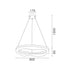 ΚΡΕΜΑΣΤΟ ΦΩΤΙΣΤΙΚΟ ACA HM251478 ΧΡΥΣΟ LED 60W 2700K-3000K-4000K IP20 D80XH120CM