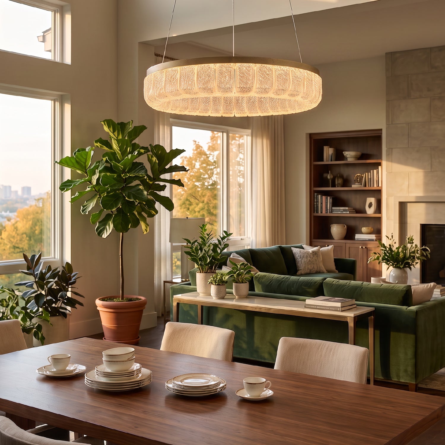 ΚΡΕΜΑΣΤΟ ΦΩΤΙΣΤΙΚΟ ACA HM251486G ΧΡΥΣΟ LED 45W 2700K-3000K-4000K IP20 D60XH120CM