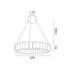 ΚΡΕΜΑΣΤΟ ΦΩΤΙΣΤΙΚΟ ACA HM251488G ΧΡΥΣΟ LED 60W 2700K-3000K-4000K IP20 D80XH120CM