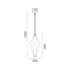 ΚΡΕΜΑΣΤΟ ΦΩΤΙΣΤΙΚΟ ACA HM25150SM ΜΑΥΡΟ ΦΙΜΕ LED 18W 3000K IP20 D30XH120CM