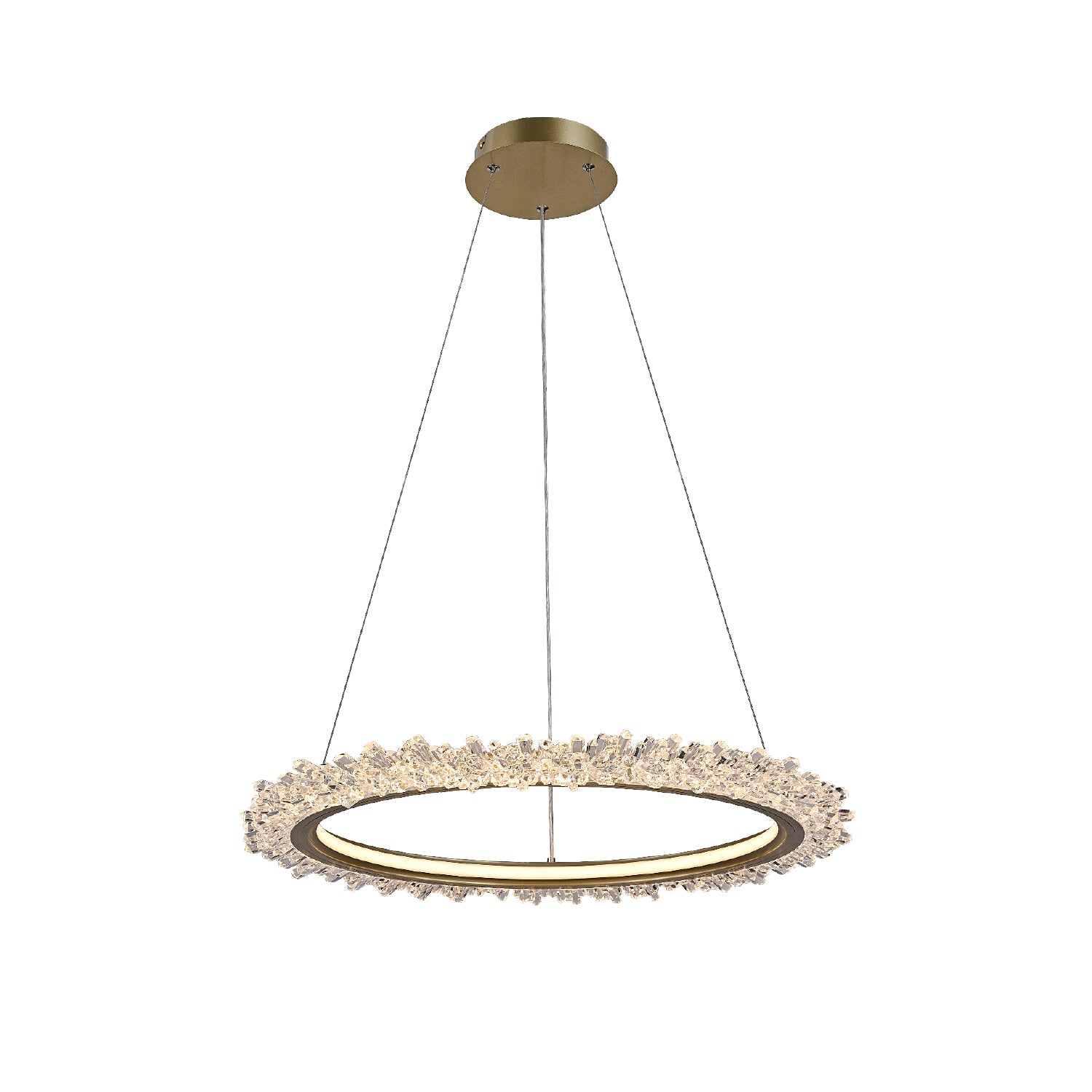 ΚΡΕΜΑΣΤΟ ΦΩΤΙΣΤΙΚΟ ACA HM251784GR ΧΡΥΣΟ LED 60W 2700K-3000K-4000K IP20 D60+D40XH120CM