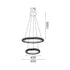ΚΡΕΜΑΣΤΟ ΦΩΤΙΣΤΙΚΟ ACA HM251784GR ΧΡΥΣΟ LED 60W 2700K-3000K-4000K IP20 D60+D40XH120CM