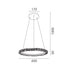 ΚΡΕΜΑΣΤΟ ΦΩΤΙΣΤΙΚΟ ACA HM251786G ΧΡΥΣΟ LED 45W 2700K-3000K-4000K IP20 D60XH120CM