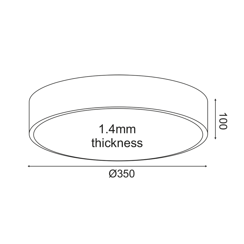 ΟΡΟΦΗΣ Φ/Σ LED 32W 3180LM CCT ΛΕΥΚΟ ΜΕΤ/ΚΟ D35XH10CM OPTIMUS - ledmania.gr