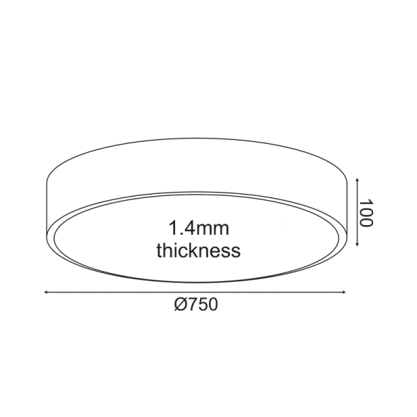 ΟΡΟΦΗΣ Φ/Σ LED 60W 5600LM CCT ΛΕΥΚΟ ΜΕΤ/ΚΟ D75XH10CM OPTIMUS - ledmania.gr