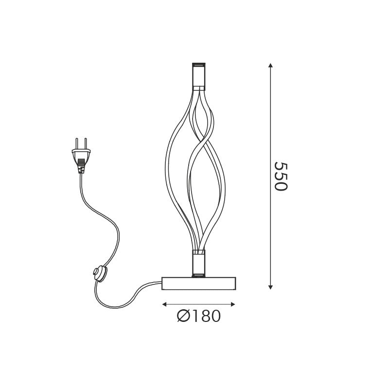ΕΠΙΤΡΑΠΕΖΙΟ Φ/Σ LED 30W 2400LM CCT IP20 ΜΑΥΡΟ ΑΛΟΥΜΙΝΙΟ + ΑΚΡΥΛΙΚΟ