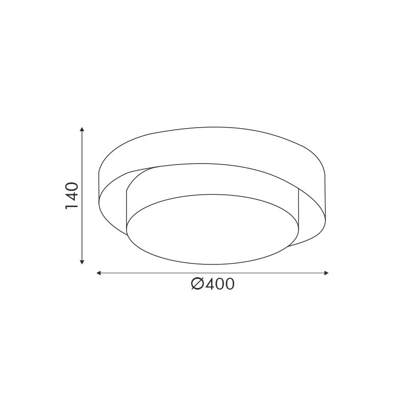 Φ/Σ ΟΡΟΦΗΣ LED 32W 2500LM CCT IP20 ΛΕΥΚΟ ΜΕΤΑΛΛΙΚΟ + ΑΚΡΥΛΙΚΟ FEEDO