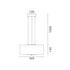 ΚΡΕΜΑΣΤΟ ΦΩΤΙΣΤΙΚΟ ACA HMD24153A ΜΑΥΡΟ ΔΙΑΦΑΝΕΣ LED 12W 3000K IP20 D36XH120CM