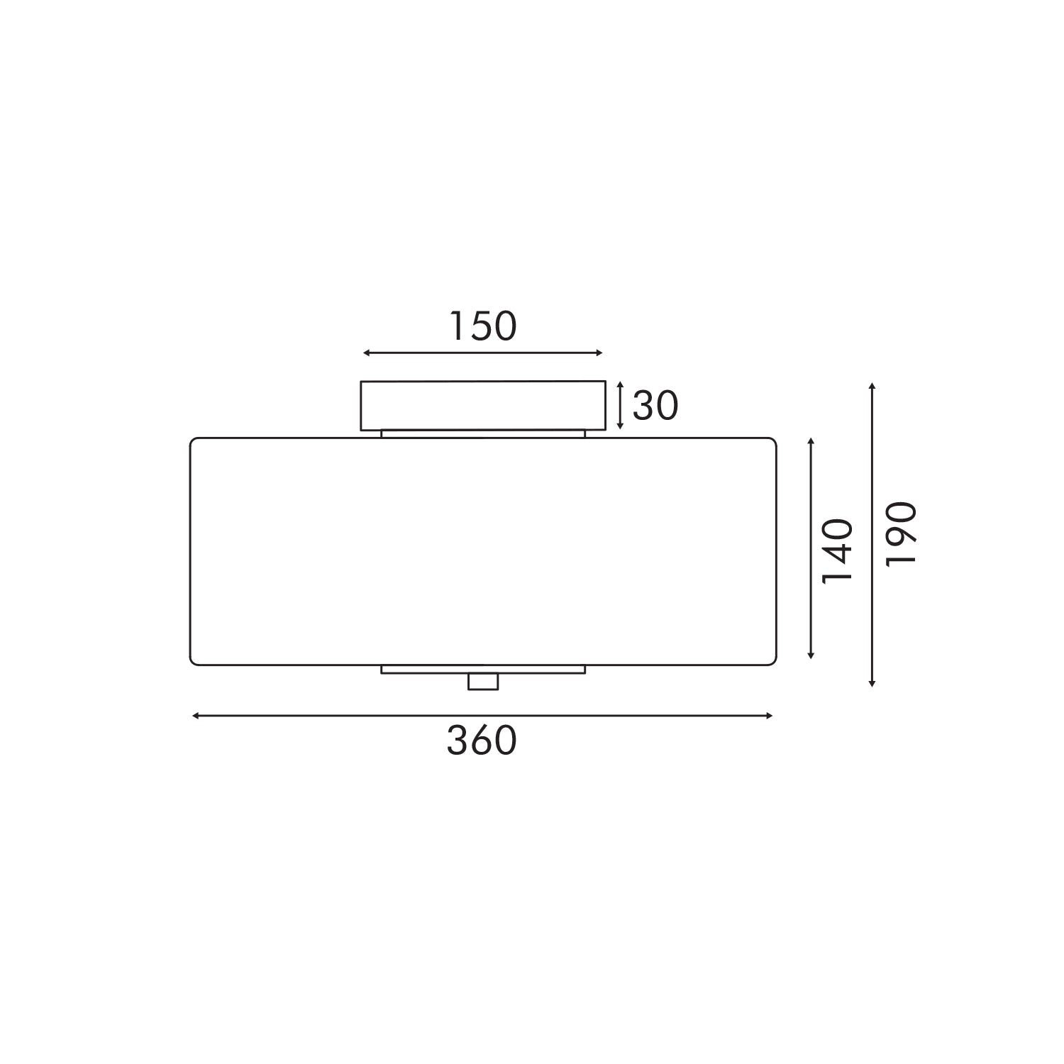 ΦΩΤΙΣΤΙΚΟ ΟΡΟΦΗΣ ACA HMX24153A ΜΑΥΡΟ ΔΙΑΦΑΝΕΣ LED 12W 3000K IP20 D36XH18CM