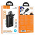 Hoco J162 Power Bank 10000 mAh με Ενσωματωμένα Καλώδια PD 20W QC3.0 22.5W - Μαύρο - ledmania.gr