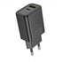 HOCO wall charger USB A + Type C PD QC3.0 3A 30W N63 black - ledmania.gr