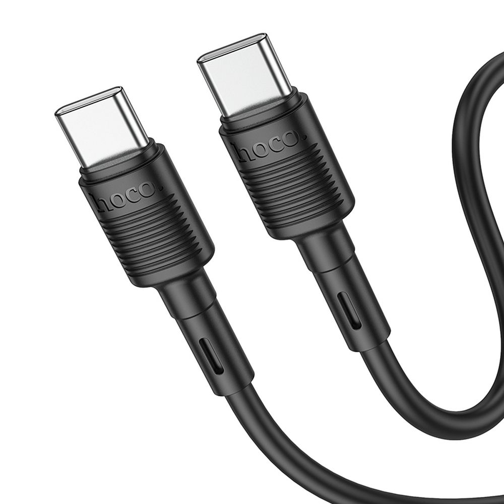 HOCO cable Type C to Type C PD 3A 60W X83 1 m black - ledmania.gr
